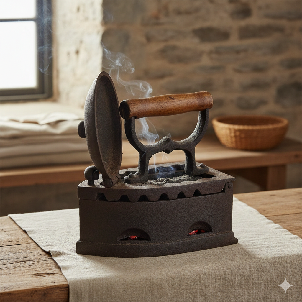 Ferro de passar a carvão